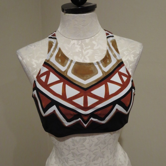 La Blanca Swim La Blanca High Neck Bikini Top Tanzania Print Poshmark